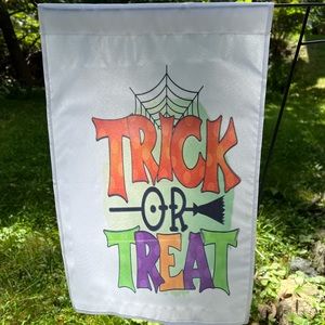 Trick or treat (Halloween theme) garden flag